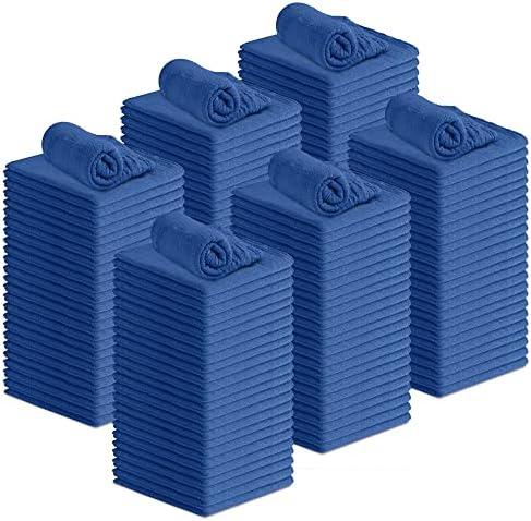 Avalon Towels Cotton Shop Rags – Size 12x14 Inches Cleaning Rags – Absorbent Shop Towels and Multipurpose Cleaning Towels for Automobiles, Industries, Garage and Homes (Blue)