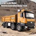 RC Dump Truck Toy, 1:14 Scale 12 Channels Heavy RC Dump Truck, 4WD Remote Control Construction Crawler with 6KG+ Load, Full Suspension, Lights/Sounds Gifts Ideas for Adults or Teens Age 15+