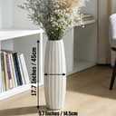 Large Floor Ceramic Vase 17.7 Inches Tall,White Modern Flower Tall Vases for Office, Home,Farmhouse,Living Room Dcor,Simple Origami Design Fall Decorative Porcelain Flower Arrangement Vase Ideal Gift