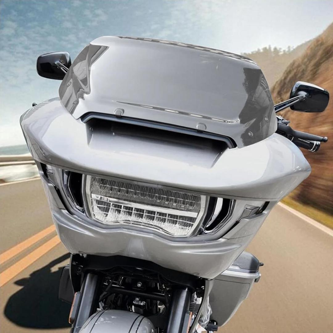 12" Wave Windscreen Windshield Compatible for Harley CVO Road Glide FLTRXSE 2023 2024 2025 2026, CVO Road Glide ST FLTRXSTSE, Road Glide FLTRX 2023 2024 2025 2026 (Smoke)
