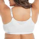 Playtex Women's Wireless Bra, 18 Hour Plus-Size Bras Available, Front Close, Extra Back Support, E525, Single or 2-Pack (White)