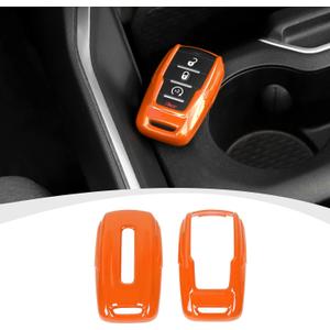 for RAM Key Fob Cover, ABS Key Case Cover Holder Protector Compatible with for 2018-2023 Dodge RAM 1500 2500 3500, Orange