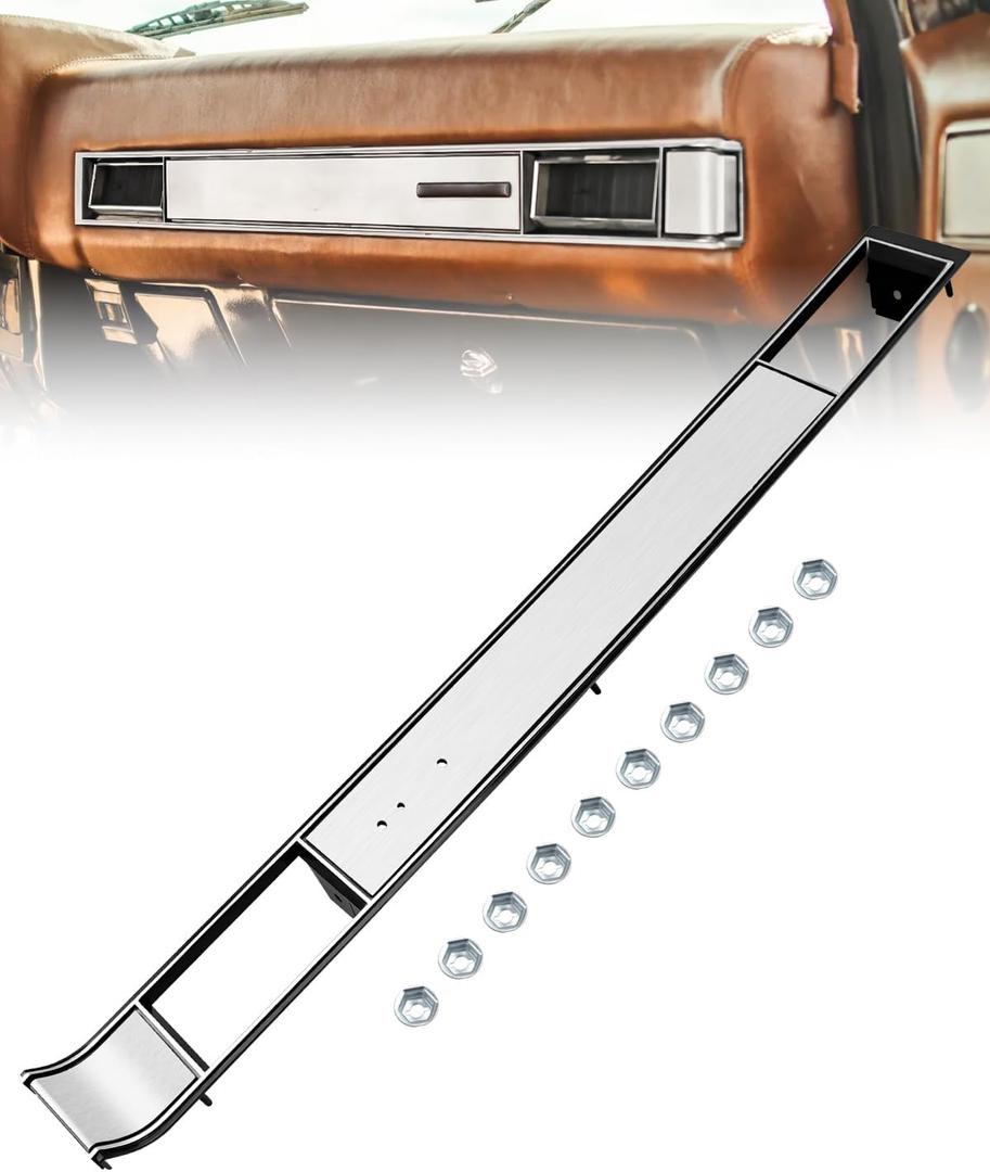 Dash AC Vent Plate Brushed Fits for Chevy Chevrolet Silverado c10 Truck 1981-1987 Blazer Suburban GMC Jimmy 1981-1991, Air Conditioning Vent Covers Replace DP7898RNH DP2560
