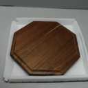 Set of 2 Acacia Wood Charcuterie Boards Round Wooden Serving Tray Fruit Platter Decor Trays Serving Ware Food Dish Serving Platters Christmas Cheese Board Square Party Trays Plate Hosting Essentials (12 & 10 inch)