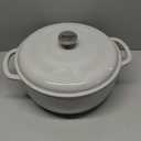 Lodge Essential Enamel Cast Iron Dutch Oven with Lid - Induction- Oven-Safe Enamel Cookware up to 500 F - Heat-Retaining Braising & Roasting Pot - Non-Toxic Cookware - 7.5 Quart, Oyster White