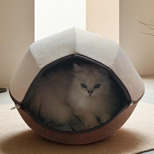 Donut Cat Tunnel Bed Peekaboo Cat Cave for Large Cats Up to 30 Lbs, Kitty Interactive Playing Tent House for Multiple Cats,Detachable,Scratch Resistant (Brown, Medium - 20 Inch Diameter) Donut Cat Tunnel Bed Peekaboo Cat Cave for Large Cats Up to 30 Lbs, Kitty Interactive Playing Tent House for Multiple Cats,Detachable,Scratch Resistant (Brown, Medium - 20 Inch Diameter)