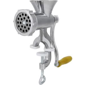 Manual Meat Grinder, Multifunctional Heavy Duty Meat Mincer Sausage Stuffer, Hand Crank Food Grinding Machine with Tabletop Clamp, Dish Washer, for Meat, Sausage, Home Use