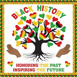 Faccito 70 Pcs Black History Month Bulletin Board Decorations Set African American Heart Tree Leaves Cutouts Borders Classroom Decor for Toddler Kids Students Home Class School Supplies