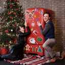 2 x Whaline 30Pcs Christmas Reflective Car Magnets Set Colorful Bulb Light with Lines 8 Design Cartoon Santa Reindeer Gingerbread Refrigerator Garage Magnet Decal Decoration, 1.9x3.94 inches, 7.87 inches