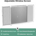 Paramondo Expandable Window Screen, Horizontal (15" H x 21.6" - 40" W, 2 Pack) Adjustable Window Screens, Replacement Window Screens for House Windows