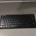 TECKNET 2.4G Wireless Keyboard - Mini Compact Keyboard with Media Hotkeys, 12-Month Battery Life, Compatible with PC, Desktop, Laptop, Smart TV - Black