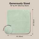 6-Pack Baby Washcloths  Soft Absorbent Viscose from Bamboo Washcloths for Face, Body, Baby Towels for Newborn, Kids, Toddlers, Infant, Gentle on Sensitive Skin, 10x10 Reusable Face Towels (Mellow)