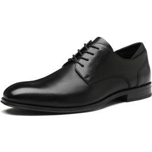 DECARSDZ Mens Classic Formal Oxford Lace Up Wedding Pointed Toe Dress Shoes Black (9)
