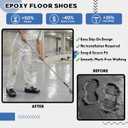 Epoxy Spiked Shoes,Includes 36 Replaceable Spikes, with Heel Strap for Epoxy Flooring Coating, Slip-on Design for Safe Walking on Floor Leveling Compounds, Concrete Resin, Size 8-9