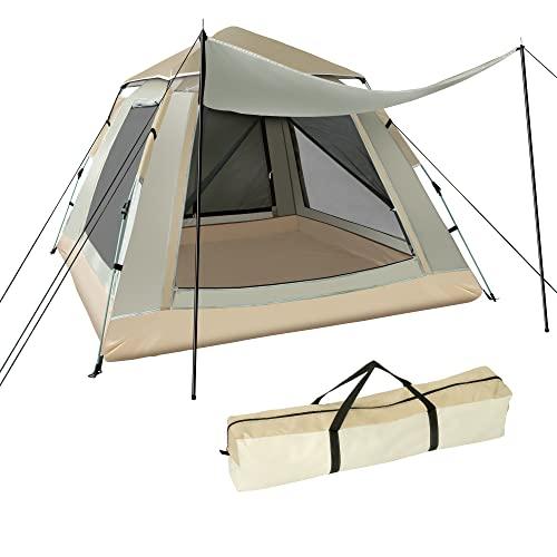 Instant Pop Up Tents for Camping, 3-4 Person Camping Tent Waterproof with Sunshade, Easy Setup Automatic Hydraulic ，Portable Lightweight Great for Backpacking, Trip, Hiking, Outing