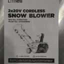 Litheli 2x20v Cordless Snow Blower Model No D10000850