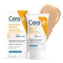 CeraVe Hydrating Mineral Sunscreen SPF 30 with Sheer Tint, Tinted Mineral Sunscreen with Zinc Oxide & Titanium Dioxide, Blends Seamlessly For Healthy Glow, Light, 1.7 Oz