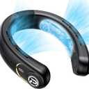 PANERGY Portable Neck Fan Air Conditioner, Rechargeable Battery Operated Personal Fan, LED Display, Hands Free Cooling Neck Fan for Women Men Travel Work Outdoor