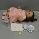 BABESIDE Lifelike Reborn Baby Dolls Dara - 20 Inch Realistic-Newborn Baby Doll Brown Hair Girl Handmade Real Life Toddler Dolls with Clothes and Toy Accessories Gift for Kids Age 3+ (Large)