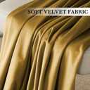 RYB HOME Rich Gold Brown Velvet Curtains 84 inches, Thermal Insulated, Light Blocking, Elegant Rod Pocket Velvet Drapes for Living Room, 52" W x L90 L, 2 Panels Set