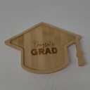 GlikCeil 4 Pcs 2025 Graduation Charcuterie Wooden Tray Reusable Serving Trays Fillable Food Serving Dishes for Cake Candy Chocolate Cheese Party Anniversary Decoration(Graduation Cap)