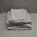 Modern Threads 6 Piece Cotton Bath Towel Set – Ultra Soft 550 GSM Towels – Bathroom Set with Hand Towels and Washcloths – Geometric (Soft Olive)
