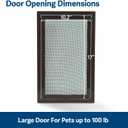 PetSafe Dog Door for Screen Door Size Large for Dogs and Cats up to 100 lb Use in Screen Doors Window Screens and Porch Screens