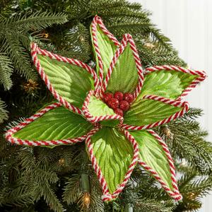 6 Pcs Large Christmas Poinsettia 9.8 Inches Jumbo Artificial Flowers Christmas Tree Ornaments Glitter Poinsettias Decorations Picks for Xmas New Year Wreath Garland Wedding Party Decor