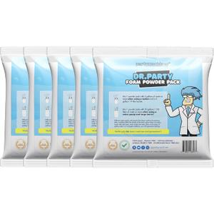 Foam Powder Pack of 5, Makes up to 600 Gallons of Bubble Party Fun for Backyard Fun Machines, Small