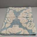 Better Trends Medallion Collection is a Tufted Bath Mat Rug 100% Cotton in Vibrant Colors, 21" x 34", Blue & Natural