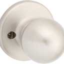 Kwikset Polo Interior Passage Door Knob, Handle For Closet and Hallway Doors, Non-Locking Doorknob in Satin Nickel, with Microban Protection