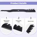 SuperDi 2-Pack Z335M Z345R Z335E Mulching Blades Replacement for John Deere 42" Mower Z TRAK Mower M170642 Z345R X330 X350 X354 X370 X380 UC22008