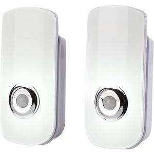 2 Pack LED Night Light, Flashlight Motion Sensor Cut 3-in-1, Rechargeable Emergency Light, Auto Sensing Energy Saving Wall Mount Plug-in Light Portable LED Torch White Small Size