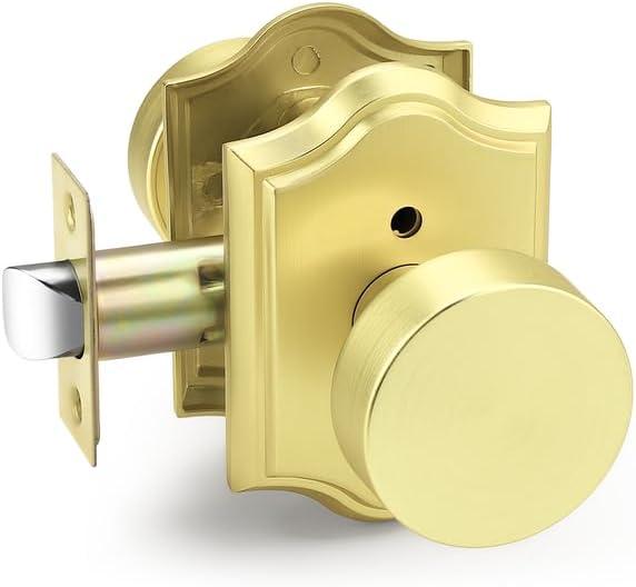 Probrico Gold Door Knob, Bathroom/Bedroom Door Lock, Brass Privacy Door Handle, Keyless Door Lock, 1 Pack Probrico Gold Door Knob, Bathroom/Bedroom Door Lock, Brass Privacy Door Handle, Keyless Door Lock, 1 Pack