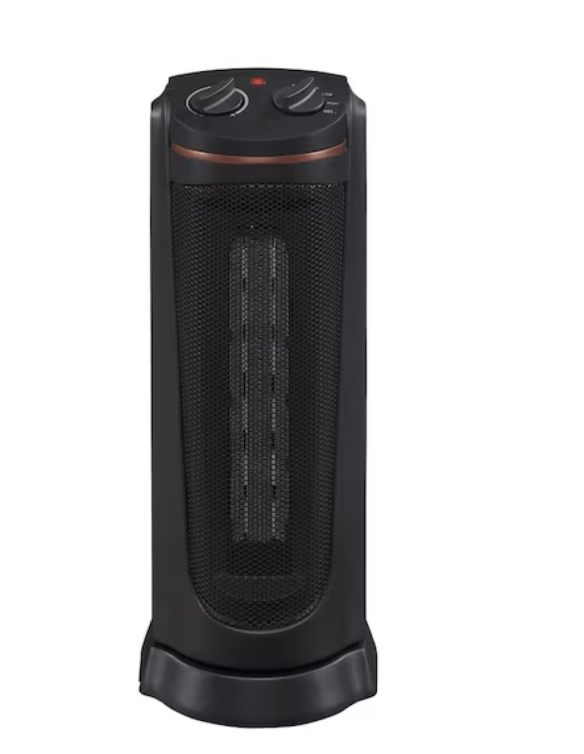 Profusion Heat Up to 1500-Watt Ceramic Tower Indoor Electric Space Heater, 19in Tower Ceramic