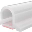 Duzzy 67 Inch Collapsible Shower Threshold Water Dam, Ideal for Wheelchair Accessible, Suitable for Accessibility ADA Handicap Showers (Translucent)