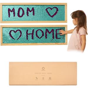 ODOXIA Sequin Sensory Wall Panel for Kids | Interactive Sequin Wall Decor & Flip Fabric Board | Reversible Wall Panel for Play & Learning | Sensory Room Equipment & Autism Toys