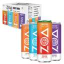 ZOA Zero Sugar Energy Drinks, Variety Pack - Sugar Free with Electrolytes, Healthy Vitamin C, Amino Acids, Essential B-Vitamins, and Caffeine from Green Tea (MS, TP, FG, WO)- 12 Fl Oz (12-Pack) BBD Aug 4 2026