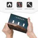 Moon Phase Mountain 3 Gang Light Switch Cover Plate Decorative Triple Toggle Wall Plate Electrical Faceplate Switchplate for Bathroom Home Bedroom Decor 6.7 * 4.8 Inch