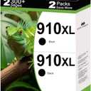 910XL Ink Cartridges Black Replacement for HP 910 XL Compatible for HP910 HP910XL to use with OfficeJet Pro 8020 8025 8028 8030 8035 8010 8015 8018 8022 Printers with V15.3.1 Chip (2-Pack, Black)