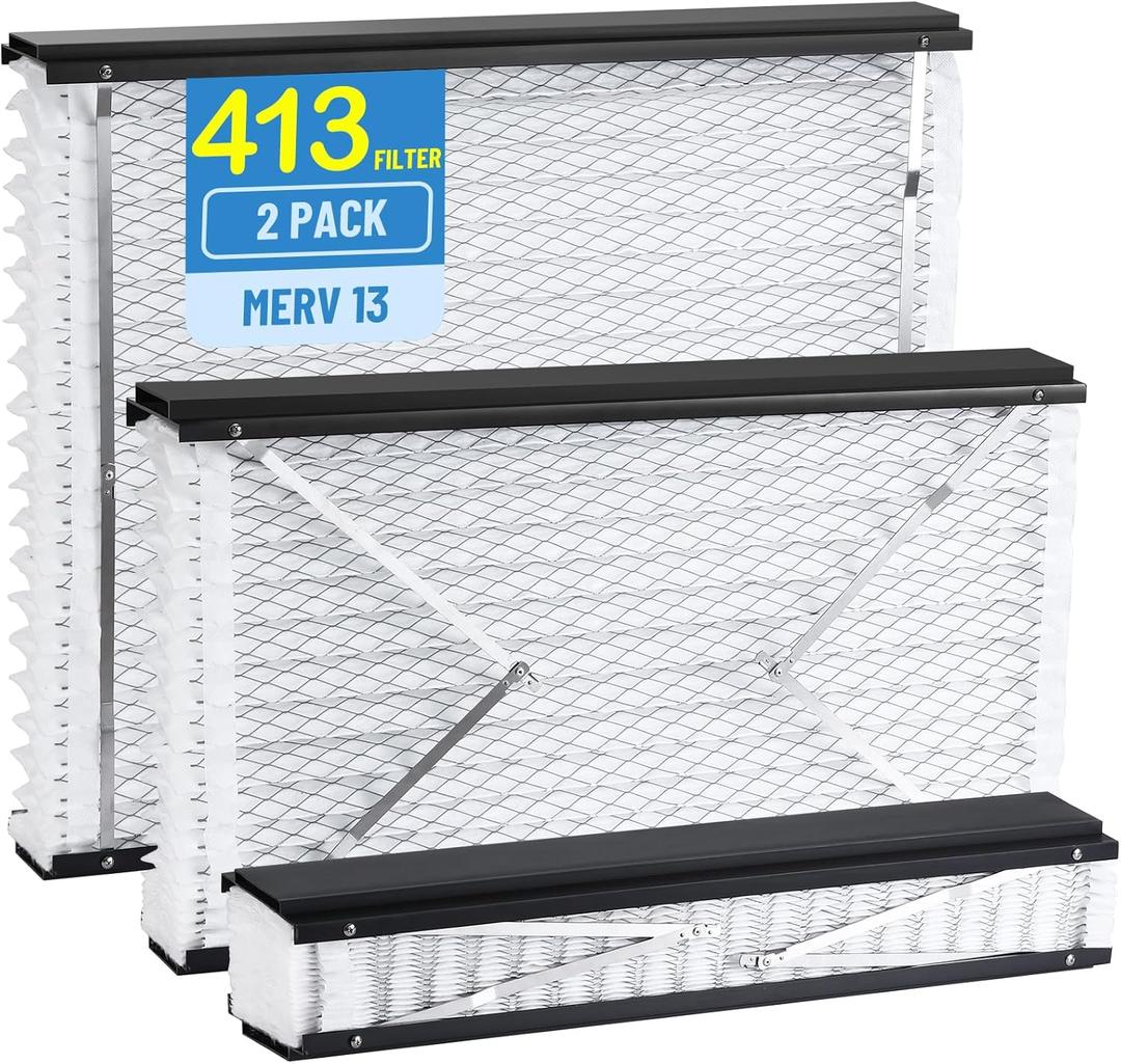 2 Pack 413 Replacement Air Filter, 16x28x4 Inches, MERV 13 Furnace, Compatible with Aprilaire 1410, 1610, 2410, 2416, 3410, 4400, NOTE: Not Fit for 1413 Upgrade Kit,Model 2400, 2140