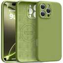 Ktele Magnetic for iPhone 16 Pro Max Case [Compatible with Magsafe] [Premium Silicone Satin-Smooth Touch] Slim Shockproof Anti-Scratch Microfiber Lining Case, 6.9 inch, Cedar Green