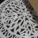 KAILI Outdoor Cast Aluminum Side Table Patio Side Table Backyard, Pool, Indoor, Easy Maintenance and Weather Resistant Coffee Table Porch Table Bistro Table (18.5round-White)