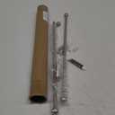 3/8" French Door Curtain Rod, 2-Pack Adjustable Caf Rod (16-28 Inch)  Satin Nickel  No Tools Needed!