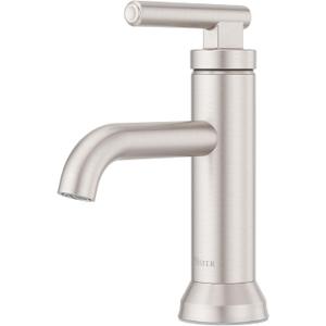 Pfister Capistrano Bathroom Sink Faucet, Single Control, 1-Handle, Single Hole, NSF Certified, Spot Defense Brushed Nickel Finish, LF042CSOGS