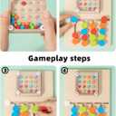 Battle Toys for Kids 3+ Years Preschool Logic Game Brain Teasers Boys Girls Four-Color Educational Wooden Toy for 3 4 5 6 Years Travel Toys Family Games (Small)