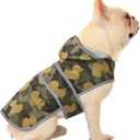 Dog Raincoat for Medium Dogs Waterproof Hooded Rain Jacket with Reflective Strips Leash Hole & Poncho Adjustable Fit (CamoDuck,M)