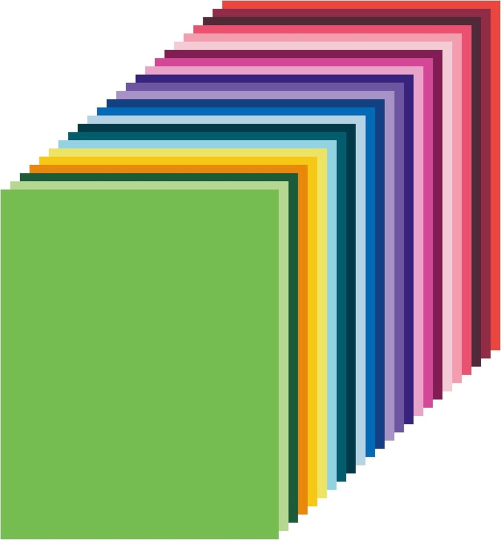 Livholic 120 Sheets Colored Card Stock Printer Paper, 120 GSM 32 lb 24 Colors Pastel Construction Paper for Scrapbook Office Printing DIY Craft 8.3x11.6 Inch (120GSM)