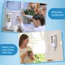 CHENGU 2 Pcs Cup Dispensers, Wall Mounted Pull Type Water Cup Holders for Water Cooler Fits 3-5 oz Small Adhesive Dispenser with Paste Plate for Home, Bathroom, Office, Hospital(White)