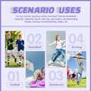 Tarpop 3 Pair Ankle Compression Sleeves for Kids Ankle Brace Compression Sleeves Foot Arch Sock for Girls Sports Running Dance Fitness Gymnastics (Purple, Medium)